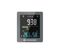 Bresser CO₂ Smile - Gris Moniteur pour la mesure et le contrôle de la qualité de l'air, de l'humidité et de la température idéale pour les espaces