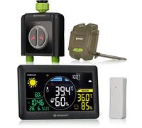 BRESSER Duo de systèmes d'irrigation Smart Garden Home : programmateur d'arrosage WLAN, arrosage automatique du jardin, contrôle par application, station météo, capteur de sol