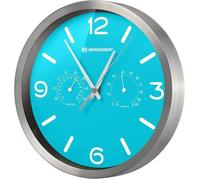 Bresser horloge murale MyTime 25 cm aluminium bleu clair