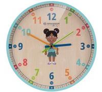 BRESSER JUNIOR Horloge murale pour enfants teal