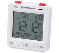Bresser MyTime Easy II Réveil Radio-piloté avec 2 Heures De Réveil Différentes,