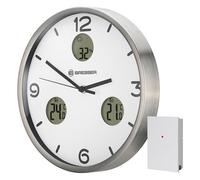 Bresser Horloge murale MyTime Io NX radio-pilotée avec thermomètre et hygromètre 30 cm Blanc