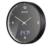BRESSER MyTime LEDsec Horloge murale 24 cm avec affichage de la température