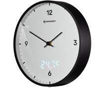 Bresser mytime ledsec horloge murale 24 cm avec affichage de la température