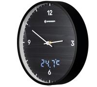 Bresser mytime ledsec horloge murale 24 cm avec affichage de la température