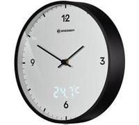 BRESSER MyTime LEDsec Horloge murale 24 cm avec affichage de la température weiss G