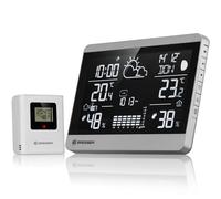 Bresser Station météo radio ClimateTemp NDH-NEO sans fil, capteur extérieur, argenté/noir