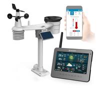 BRESSER Station météo connectée WiFi HD TFT 7-en-1 professionnelle avec différents modes d'affichage
