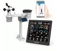 Bresser Station météo Wi-Fi 10" avec capteur extérieur 8-en-1, pluviomètre, anémomètre, UV, WBGT, stress thermique, climat intérieur, prévisions