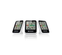 Bresser Station météo Climate Set 7000016 GYE000 – Thermo-/Hygromètre DCF lot de 3 blanc