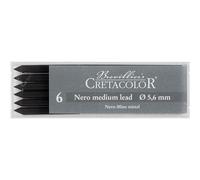 Brevillier Cretacolor artiste Nero mine, d'épaisseur moyenne, 5,6 mm, 6 pièces