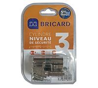 Bricard 11734 Cylindre débrayable 5 Clés Astral 2, 9 en Laiton Nickelé 10 Pistons, 2 entrées 30+40