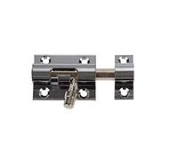 Bricard 2168 Targette Pêne rond Laiton chromé 50 x 30 mm