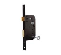 Bricard 2657 Serrure à encastrer axe 50 mm pour Porte de Chambre, Porte Intérieure ou de Service, Clés de sûreté 4 gorges, coloris Noir