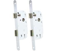 Bricard 2677 Serrure à encastrer axe 40 mm pour Porte de Chambre oloris Blanc (Lot de 2)