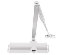 Bricard 6131101 Ferme-Porte Technologie Pignon Crémaillère, Force 2 à 4 (Jusqu’à 80kg), Bras Standard, Blanc