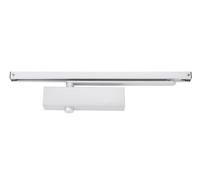 Bricard 6201151 Ferme-Porte hydraulique force 3 (60kg), bras à Glissière/antivandalisme, CE, Coupe-Feu, conforme à la norme en 1154, Blanc