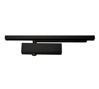 Bricard 6201153 Ferme-Porte hydraulique force 3 (60kg), bras à Glissière/antivandalisma, CE, Coupe-Feu, conforme à la norme en 1154, Noir