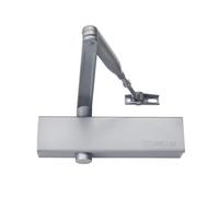 Bricard 6201207 Ferme-Porte hydraulique force 2-4 (80kg), bras standard, CE, Coupe-Feu, conforme à la norme en 1154, Argent