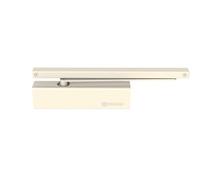 Bricard 6451251 Ferme-Porte Technologie Pignon Crémaillère Excentré, Force 1 à 3 (Jusqu’à 60kg), Bras à Glissière, Blanc