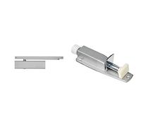 Bricard 6451257 Ferme-Porte technologie Pignon Crémaillère Excentré, force 1 à 3 (jusqu’à 60kg), bras à Glissière, Argent & Perel CDS1 Arrêt de porte