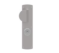 Bricard 66371 Demi-Ensemble pour Porte extérieure palière à aileron pour Série 74 Version A2P, Coloris Argent