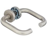 Bricard 666451 Paire de poignées de Porte sur Rosace INOX Tempo New Wave, carré de 7mm