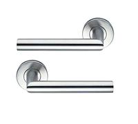 Bricard 666452 Paire de poignées de Porte sur Rosace INOX Tempo Disco, carré de 7mm