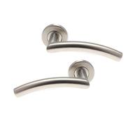 Bricard 666453 Paire de poignées de Porte sur Rosace INOX Tempo Classic, carré de 7mm