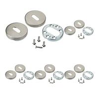 Bricard 667020 Paire de rosaces INOX Tempo Chambre, Porte intérieure, Paquet de 5