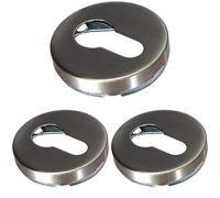 Bricard 667021 Paire de rosaces INOX Tempo pour Porte d'entrée (Lot de 3)