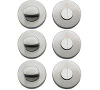 Bricard 667026 Paire de rosaces INOX Porte de Salle de Bains et Toilettes (à condamnation) (Lot de 3)