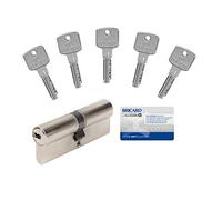 Bricard CYLINDRE A6, 40+40 NON DEBRAYABLE fourni avec 5 Clés, anti perçage et crochetage. Garantie 10 ans