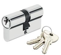 Bricard - Cylindre de sécurité Alpha 15741 30x30 mm 3 clés Laiton nickelé