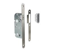 Bricard Serrure à encastrer 2793 pêne aimanté pour porte de salle de bains, toilettes ou porte avec bouton de verrouillage - Axe 40 mm