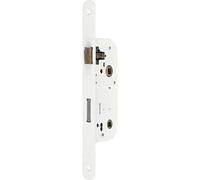 Bricard - Serrure à larder à bouton axe 40mm blanc A encastrer réversible bouts ronds NF