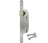 Bricard - Serrure à larder xe 40 mm electrozingué A encastrer réversible bouts ronds