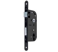 Bricard - Serrure à larder à cylindre noir axe 40 mm A encastrer réversible bouts ronds NF