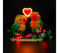BrickBling Kit d'éclairage LED pour Lego 40522 Valentine Lovebirds (pas de Lego), kit d'éclairage décoratif pour Lego Valentine Lovebirds Jouet créatif
