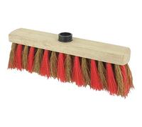 Brico-materiaux - Balai coco-vinyl zébré / MONTURE BOIS A DOUILLE 29 CM - Zèbre droit