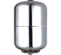 Bricoferr BFG25L Vase d'expansion en Acier Inoxydable 25L, réservoir sous 8bar, Groupe Pression Domestique de chaudière, Gris