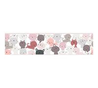 BRICOFLOR Frise pour papier peint avec des petits chats Frise pour papier peint idéale pour une chambre de petite fille Frise pour papier peint rose