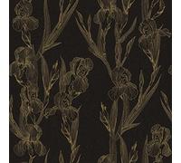 BRICOFLOR Tapisserie à motifs fleuris noir et brun Papier peint intissé idéal pour style vintage Papiers peints tendances pour chambre d'adulte