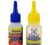BRICOLAGEPRO - Lot de Colle Professionnelle Repar-ex 20g et de Détache Colle 20ml - Tous Supports