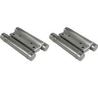 bricoleva.it Paire de charnières à ressort à double action, charnières à ressort pour porte battante, salon, bar, différentes couleurs et dimensions (nickelé 75 mm)