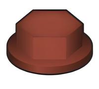 BricoLoco Caches de protection pour vis et écrous hexagonaux en polyéthylène haute densité - Bouchon décoratif en plastique pour cacher les vis. (Rouge RAL 8004 - M10, 100)