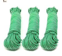 BricoLoco.com Corde à linge. 3 x 15 m. Étendoir à linge en extérieur ou en intérieur. Étendoir à poulies, camping, jardinage. Polypropylène tressé. Ø 4 mm. (3 x 15 m)