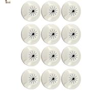 BricoLoco.com Lot de 12 cache-radiateur chauffant Rosette pour tuyaux chauffants radiateurs. Couvercle trous autour du tube dans le mur. Plafonnier radiateur blanc (12, simple)