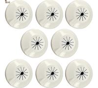 BricoLoco.com Lot de 8 cache-radiateur chauffant Rosette pour tuyaux chauffants radiateurs. Couvercle trous autour du tube dans le mur. Plafonnier radiateur blanc (8, simple)