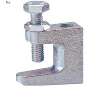 BricoLoco Pince à sertir Bride de fixation suspendue en poutres ou profilés métalliques. Montage de la tige par filetage métrique. Avec vis et écrou 8.8. (50, métrique 8)